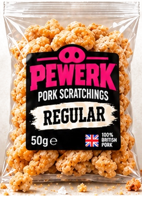 Pork Scratchings Regular pack artwork
